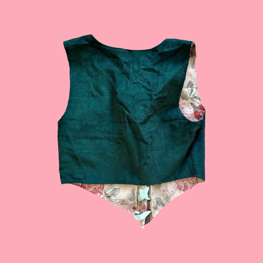 🍀BRAND NEW! Vanessa Mooney Teal Lace-Up Corset🍀 - Picture 2 of 2